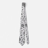 Cravate Modèle Floral Rose vintage (Devant)