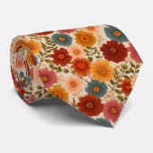 Cravate Modèle floral vintage (Roulé)
