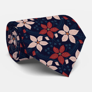 Cravate Modèle moderne bleu rose et rouge floral
