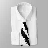 Cravate Modèle noir d'impression de zèbre (Attaché)