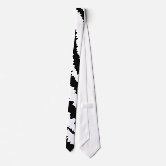Cravate Modèle noir d'impression de zèbre (Dos)