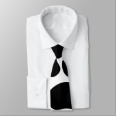 Cravate Modèle noir et blanc d'impression de vache (Attaché)