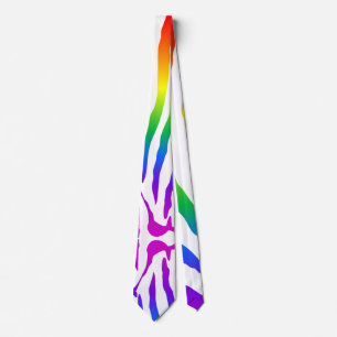Cravate Modèle Rainbow Zebra