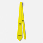 CRAVATE MODÈLE TEXTE D'IMAGE JAUNE LUMINEUSE MODERNE (Devant)
