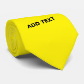 CRAVATE MODÈLE TEXTE D'IMAGE JAUNE LUMINEUSE MODERNE (Roulé)