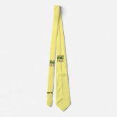 CRAVATE MODÈLE TEXTE MODERNE PASTEL JAUNE D'IMAGE (Dos)