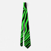 Cravate Modèle zèbre vert néon couleur (Dos)