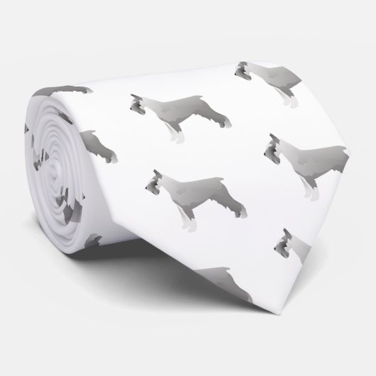 Cravate Modèles Schnauzer prêts à Customiser (Roulé)