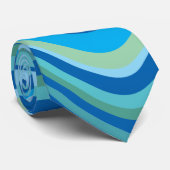 Cravate Modérée Bleu Classique Arrondi (Roulé)