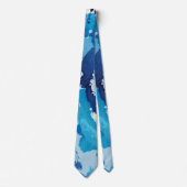 Cravate Modern abstract with pastel shades of blue ocean (Devant)