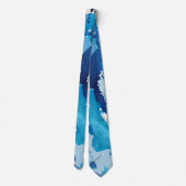 Cravate Modern abstract with pastel shades of blue ocean (Dos)