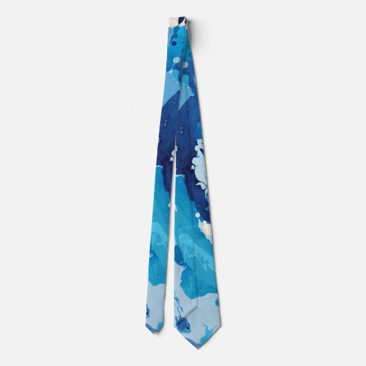Cravate Modern abstract with pastel shades of blue ocean (Dos)