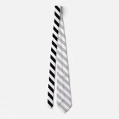 Cravate Modern black and white stripes pattern neck tie (Dos)