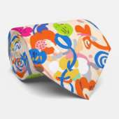 Cravate Modern Botanical – Bold Funky Floral (Roulé)