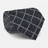 Cravate Modern Charcoal Diamond Grid Tie (Roulé)