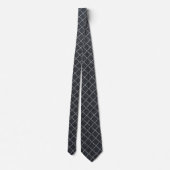 Cravate Modern Charcoal Diamond Grid Tie (Dos)