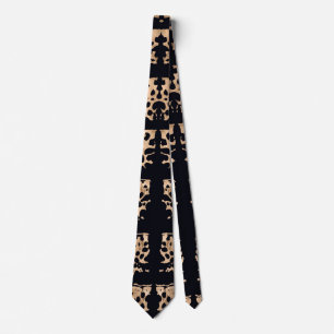 Cravate Modern crocodile pattern in rose gold and black