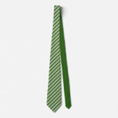 Cravate Modern green &white stripes groomsman wedding  (Devant)