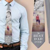 Cravate Modern Grey Meilleur papa Jamais Père`s Day 2 Phot