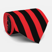 Cravate Modern Minimalist Black and Red Stripes (Roulé)