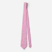 Cravate modern Pink White Polka Dots Groom Gift   (Devant)