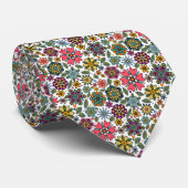 Cravate Modern Retro Floral Drawing Seamless Pattern Art (Roulé)