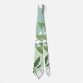 Cravate Modern Sage Green Botanical Leaf Pattern (Devant)