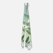 Cravate Modern Sage Green Botanical Leaf Pattern (Dos)