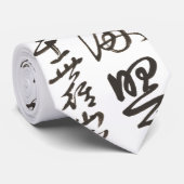 Cravate Modern Zen Aesthetic Ink Art- Brushstroke Edition  (Roulé)