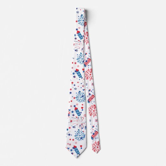 Cravate Moderne 4 juillet Motif 03 (Devant)