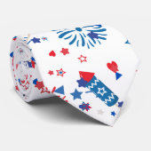 Cravate Moderne 4 juillet Motif 03 (Roulé)