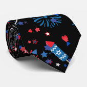 Cravate Moderne 4 juillet Motif 03 (Roulé)