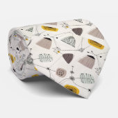 Cravate Moderne, Abstrait, Spoutnik, Mi-Siècle, (Roulé)