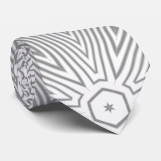 Cravate MODERNE BLANC GRIS MIGNON COLLIER Rmdesignflo55 (Roulé)