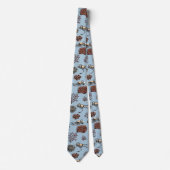 Cravate Moderne Blue Skeleton Scuba Divers Necktie (Devant)
