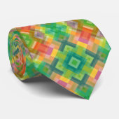 Cravate Moderne Carré élégant Triangles Polygon Motif (Roulé)