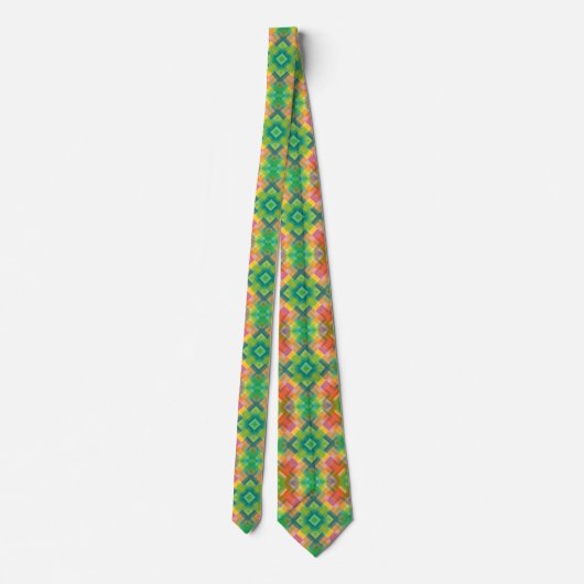 Cravate Moderne Carré élégant Triangles Polygon Motif (Dos)
