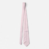 Cravate moderne Chevron Design en rose et blanc (Dos)