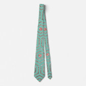 Cravate Moderne Chic Aqua Rose Parties scintillant or Hexa (Devant)