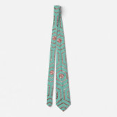 Cravate Moderne Chic Aqua Rose Parties scintillant or Hexa (Dos)