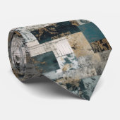 Cravate Moderne Collage De Style Tendance Abstraite (Roulé)