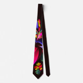 Cravate Moderne coloré Floral Abstrait Art Motif #06 (Devant)
