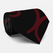 Cravate moderne Deep Red Black Cute (Roulé)