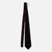 Cravate moderne Deep Red Black Cute (Dos)