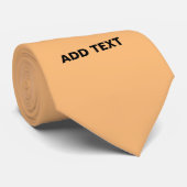 CRAVATE MODERNE ÉDITABLE PEACH ORANGE IMAGE MODÈLE TEXTE (Roulé)