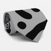 Cravate Moderne, élégant, gris et noir classique (Roulé)