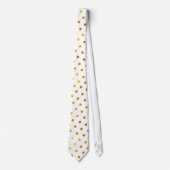 Cravate Moderne Elégant Simple Classy Pois d'or blanc (Devant)