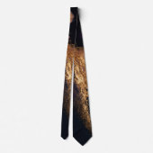 Cravate Moderne Élégant Violet Sarcelle Noir Marbre Agate  (Dos)