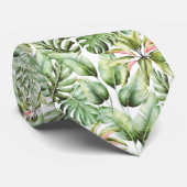 Cravate Moderne et élégant feuille d'aquarelle tropicale v (Roulé)