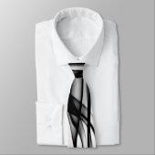 Cravate moderne et unique en noir et blanc (Attaché)